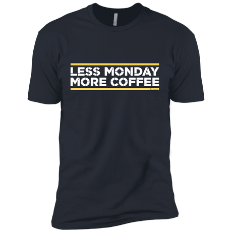 T-Shirts Indigo / X-Small Less Monday More Coffee Men's Premium T-Shirt