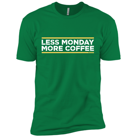 T-Shirts Kelly Green / X-Small Less Monday More Coffee Men's Premium T-Shirt