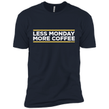 T-Shirts Midnight Navy / X-Small Less Monday More Coffee Men's Premium T-Shirt