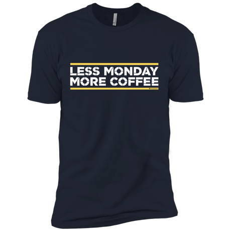 T-Shirts Midnight Navy / X-Small Less Monday More Coffee Men's Premium T-Shirt
