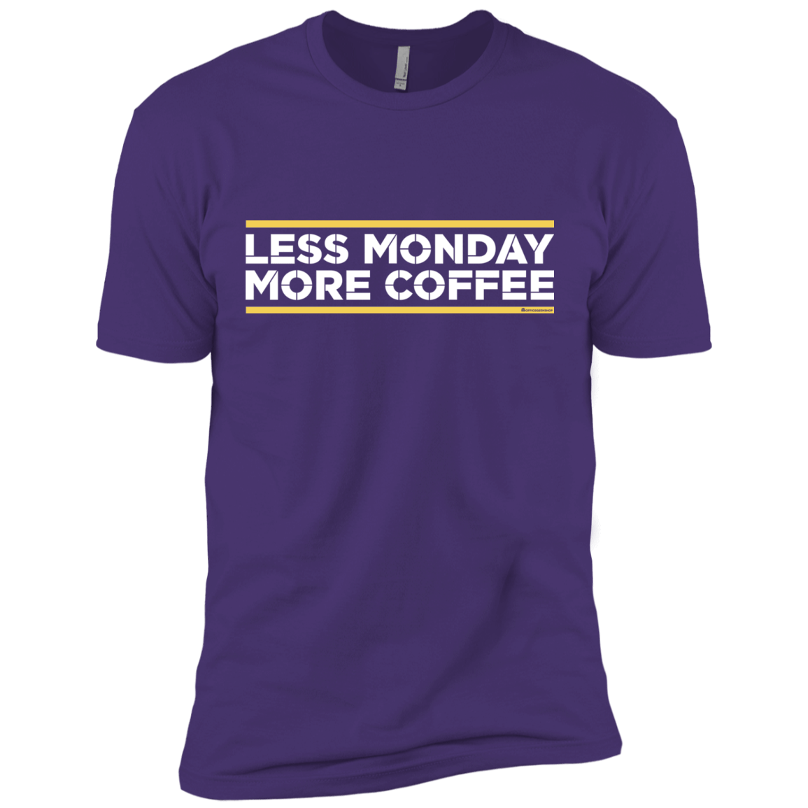 T-Shirts Purple Rush/ / X-Small Less Monday More Coffee Men's Premium T-Shirt