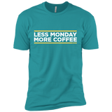 T-Shirts Tahiti Blue / X-Small Less Monday More Coffee Men's Premium T-Shirt