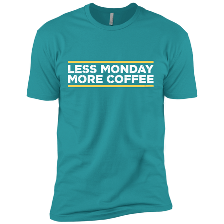 T-Shirts Tahiti Blue / X-Small Less Monday More Coffee Men's Premium T-Shirt