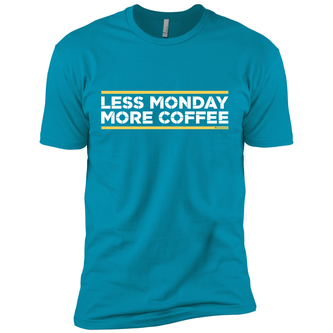 T-Shirts Turquoise / X-Small Less Monday More Coffee Men's Premium T-Shirt