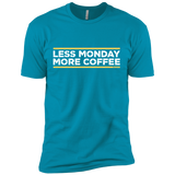 T-Shirts Turquoise / X-Small Less Monday More Coffee Men's Premium T-Shirt