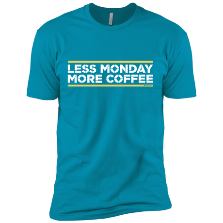 T-Shirts Turquoise / X-Small Less Monday More Coffee Men's Premium T-Shirt