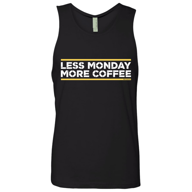 T-Shirts Black / Small Less Monday More Coffee Men's Premium Tank Top