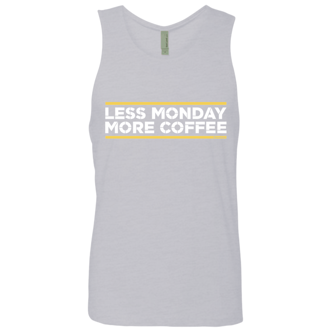 T-Shirts Heather Grey / Small Less Monday More Coffee Men's Premium Tank Top