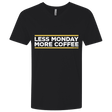 T-Shirts Black / X-Small Less Monday More Coffee Men's Premium V-Neck