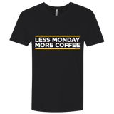 T-Shirts Black / X-Small Less Monday More Coffee Men's Premium V-Neck