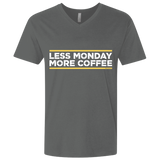 T-Shirts Heavy Metal / X-Small Less Monday More Coffee Men's Premium V-Neck