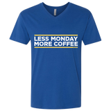 T-Shirts Royal / X-Small Less Monday More Coffee Men's Premium V-Neck