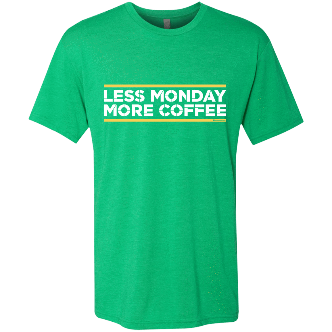 T-Shirts Envy / Small Less Monday More Coffee Men's Triblend T-Shirt