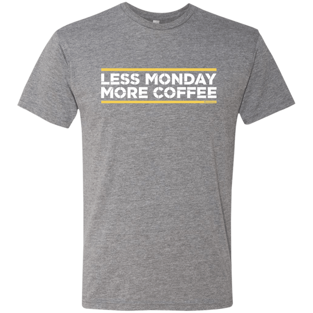 T-Shirts Premium Heather / Small Less Monday More Coffee Men's Triblend T-Shirt