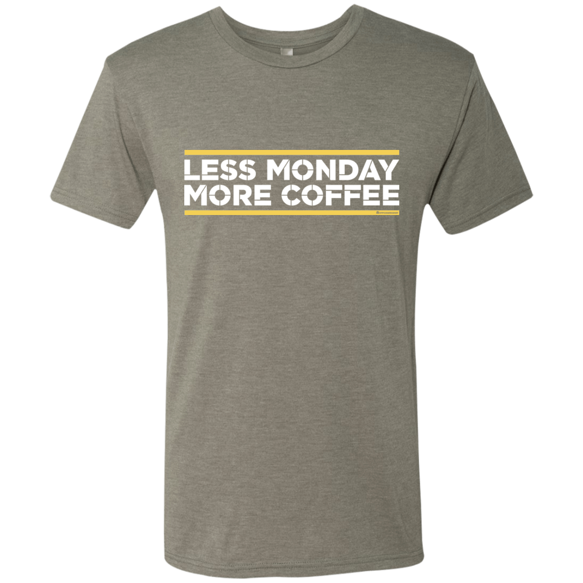 T-Shirts Venetian Grey / Small Less Monday More Coffee Men's Triblend T-Shirt