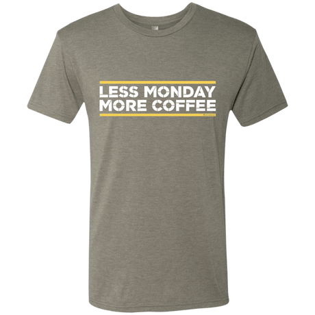 T-Shirts Venetian Grey / Small Less Monday More Coffee Men's Triblend T-Shirt