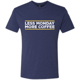 T-Shirts Vintage Navy / Small Less Monday More Coffee Men's Triblend T-Shirt