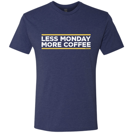 T-Shirts Vintage Navy / Small Less Monday More Coffee Men's Triblend T-Shirt