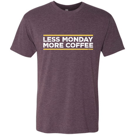 T-Shirts Vintage Purple / Small Less Monday More Coffee Men's Triblend T-Shirt