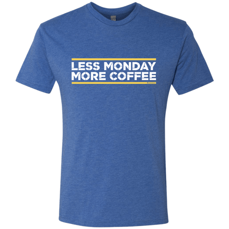 T-Shirts Vintage Royal / Small Less Monday More Coffee Men's Triblend T-Shirt