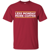 T-Shirts Cardinal / Small Less Monday More Coffee T-Shirt