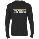 T-Shirts Vintage Black / X-Small Less Monday More Coffee Triblend Long Sleeve Hoodie Tee