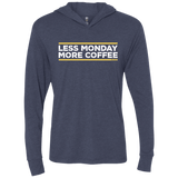 T-Shirts Vintage Navy / X-Small Less Monday More Coffee Triblend Long Sleeve Hoodie Tee
