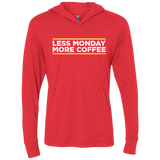 T-Shirts Vintage Red / X-Small Less Monday More Coffee Triblend Long Sleeve Hoodie Tee