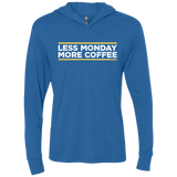 T-Shirts Vintage Royal / X-Small Less Monday More Coffee Triblend Long Sleeve Hoodie Tee