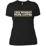 T-Shirts Black / X-Small Less Monday More Coffee Women's Premium T-Shirt