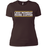 T-Shirts Dark Chocolate / X-Small Less Monday More Coffee Women's Premium T-Shirt