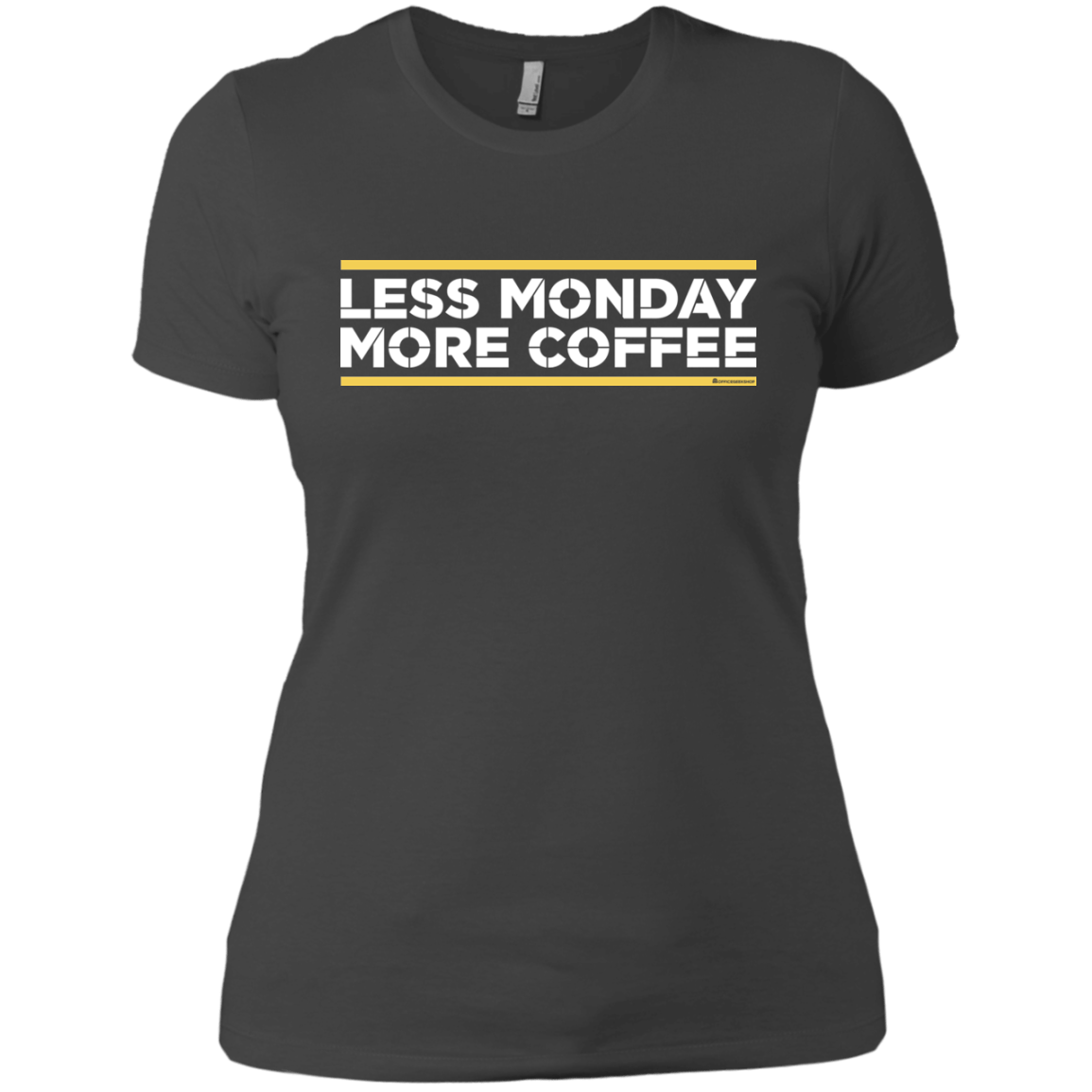 T-Shirts Heavy Metal / X-Small Less Monday More Coffee Women's Premium T-Shirt