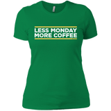 T-Shirts Kelly Green / X-Small Less Monday More Coffee Women's Premium T-Shirt