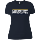 T-Shirts Midnight Navy / X-Small Less Monday More Coffee Women's Premium T-Shirt
