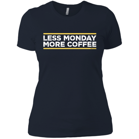 T-Shirts Midnight Navy / X-Small Less Monday More Coffee Women's Premium T-Shirt