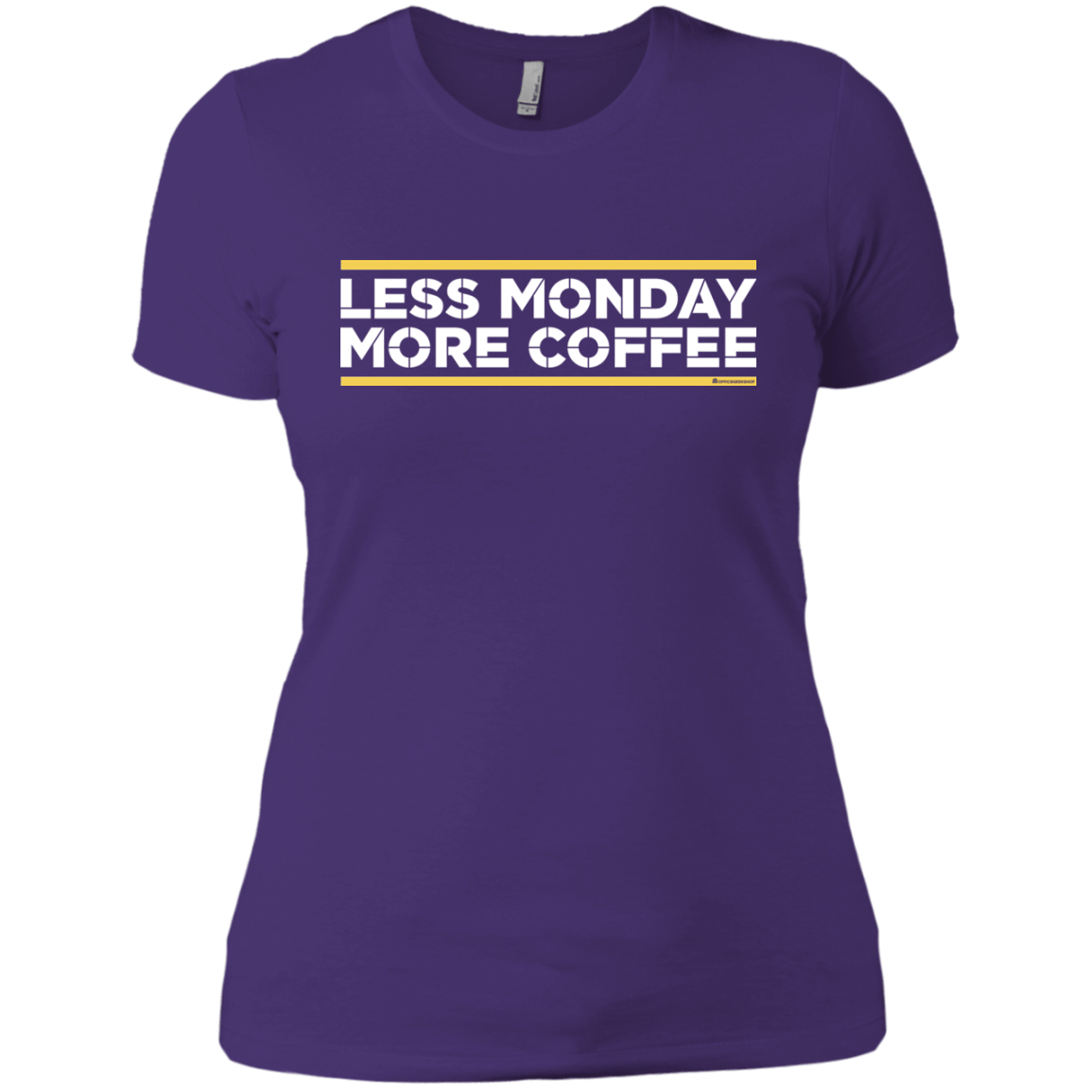 T-Shirts Purple Rush/ / X-Small Less Monday More Coffee Women's Premium T-Shirt