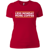 T-Shirts Red / X-Small Less Monday More Coffee Women's Premium T-Shirt