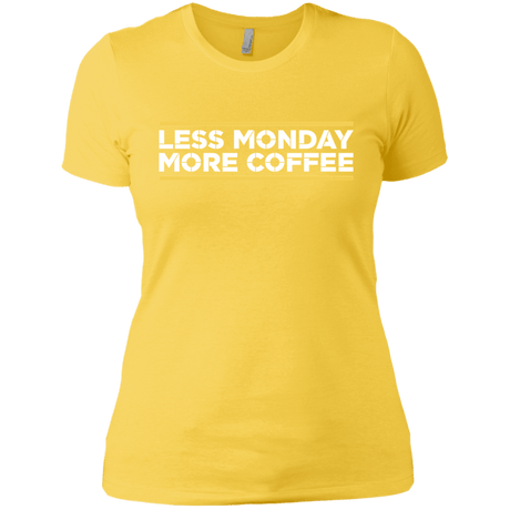T-Shirts Vibrant Yellow / X-Small Less Monday More Coffee Women's Premium T-Shirt