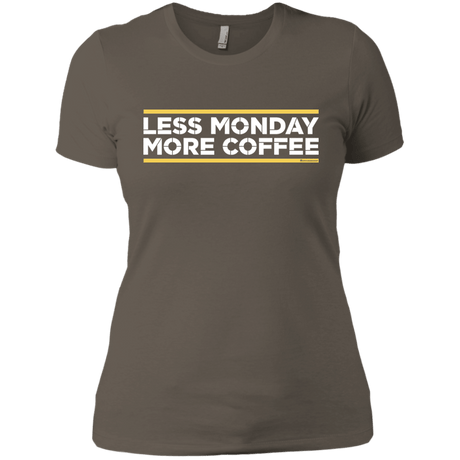 T-Shirts Warm Grey / X-Small Less Monday More Coffee Women's Premium T-Shirt