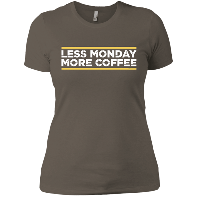 T-Shirts Warm Grey / X-Small Less Monday More Coffee Women's Premium T-Shirt