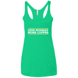 T-Shirts Envy / X-Small Less Monday More Coffee Women's Triblend Racerback Tank
