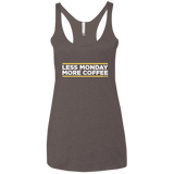 T-Shirts Macchiato / X-Small Less Monday More Coffee Women's Triblend Racerback Tank