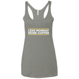 T-Shirts Venetian Grey / X-Small Less Monday More Coffee Women's Triblend Racerback Tank
