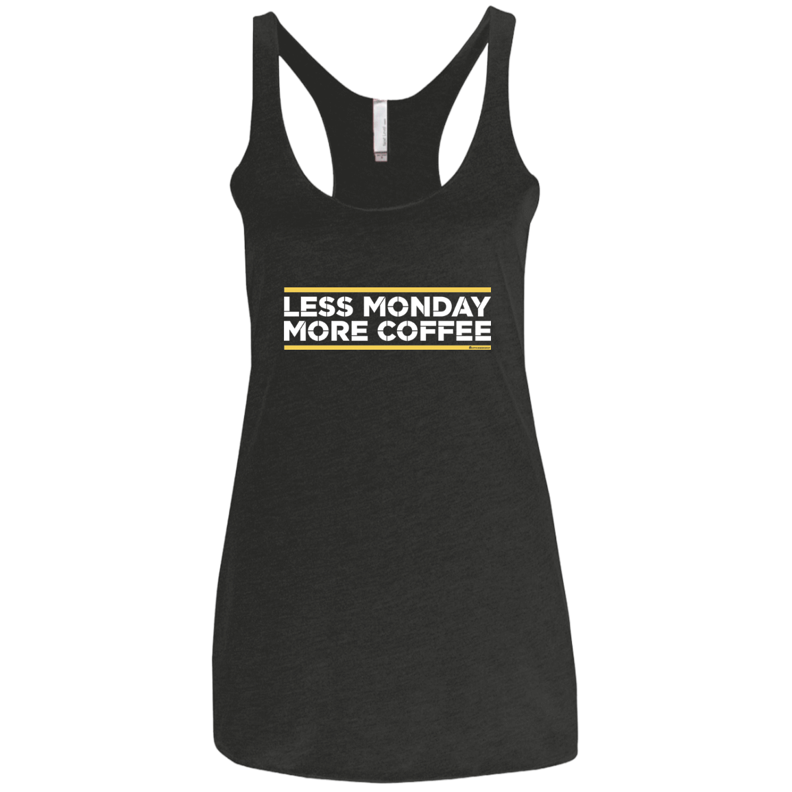 T-Shirts Vintage Black / X-Small Less Monday More Coffee Women's Triblend Racerback Tank