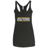 T-Shirts Vintage Black / X-Small Less Monday More Coffee Women's Triblend Racerback Tank