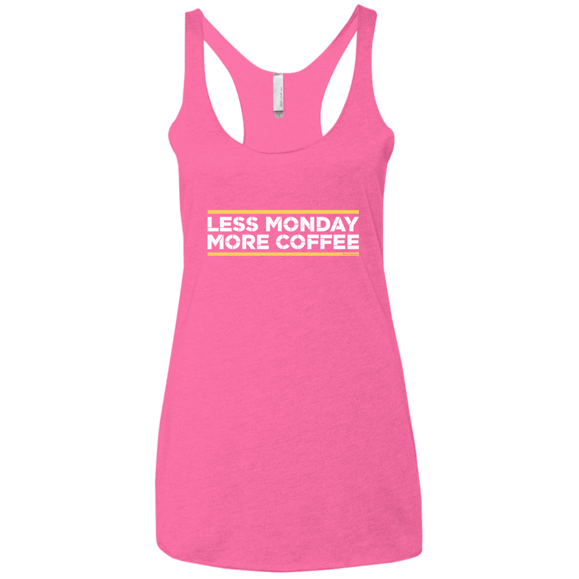 T-Shirts Vintage Pink / X-Small Less Monday More Coffee Women's Triblend Racerback Tank