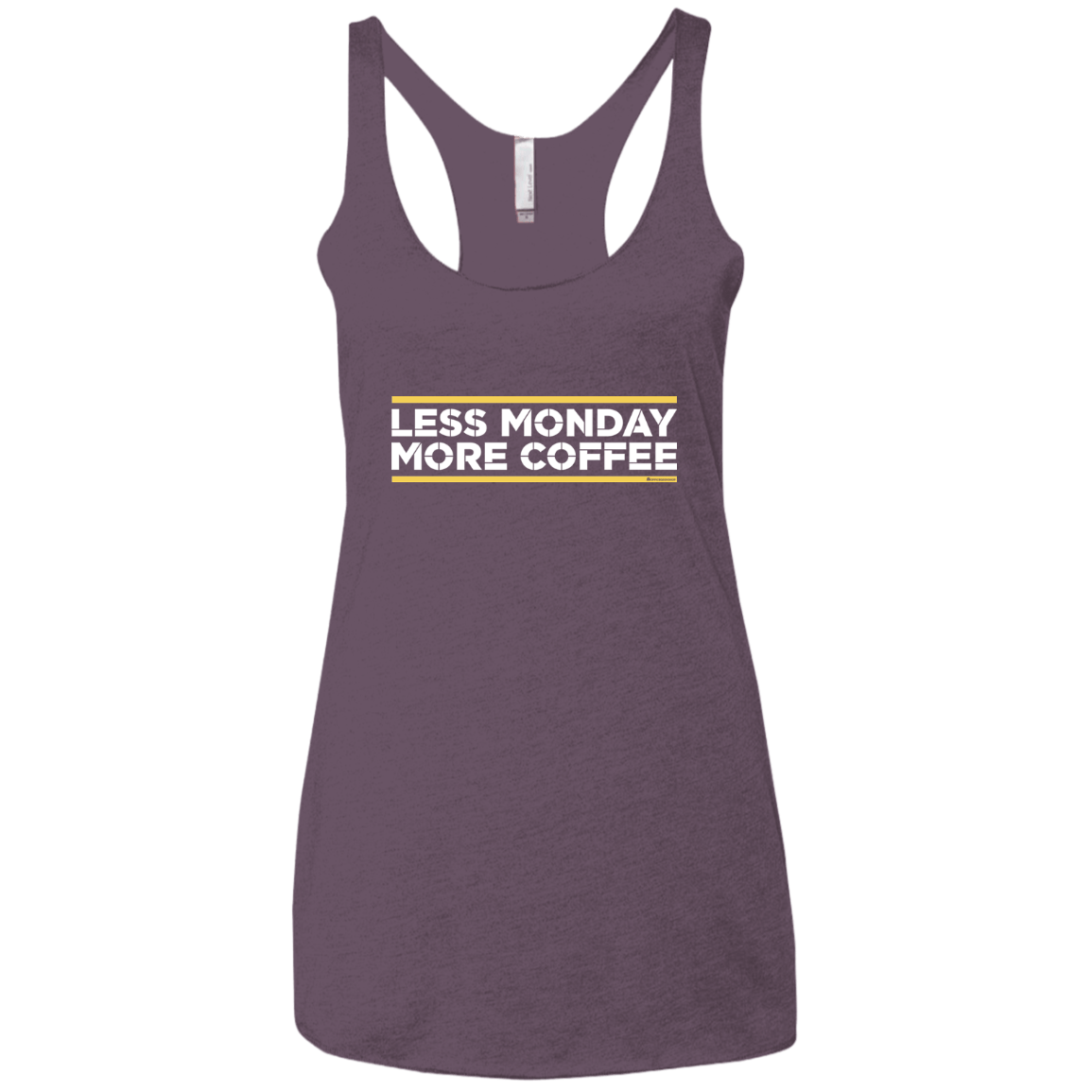 T-Shirts Vintage Purple / X-Small Less Monday More Coffee Women's Triblend Racerback Tank