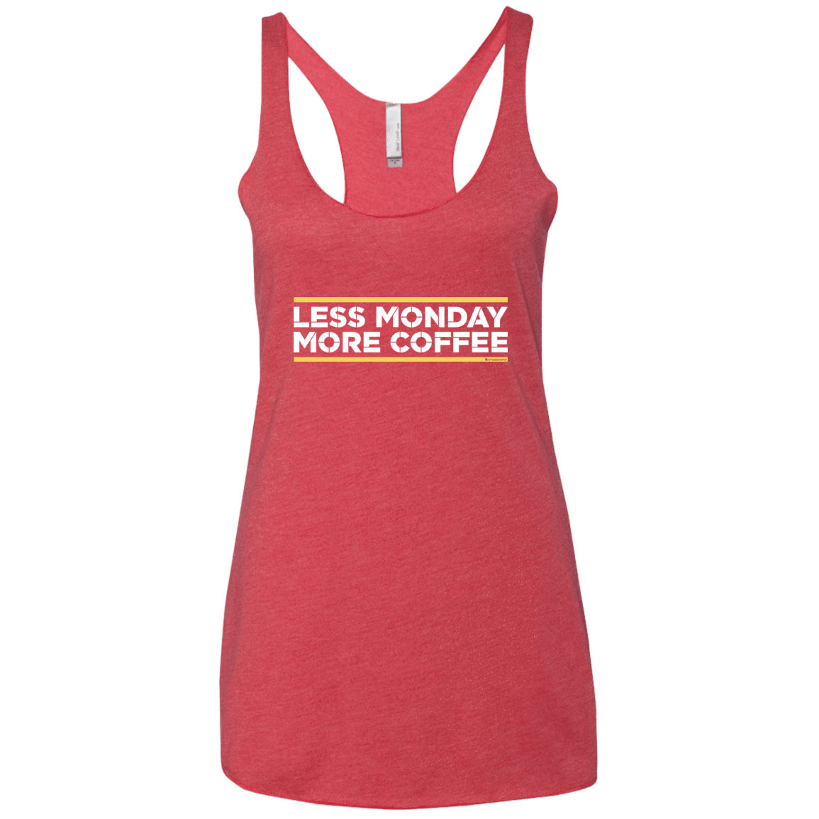 T-Shirts Vintage Red / X-Small Less Monday More Coffee Women's Triblend Racerback Tank