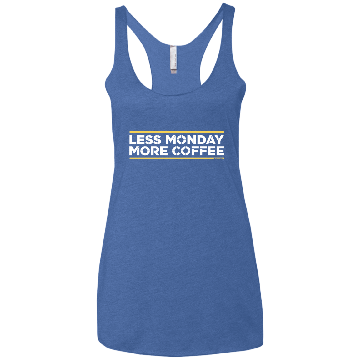 T-Shirts Vintage Royal / X-Small Less Monday More Coffee Women's Triblend Racerback Tank