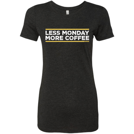 T-Shirts Vintage Black / Small Less Monday More Coffee Women's Triblend T-Shirt